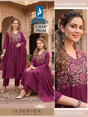 DN 6447 Kaya Pure Cotton Heavy Embroidery Work 3 Piece Suit Set with Dupatta 