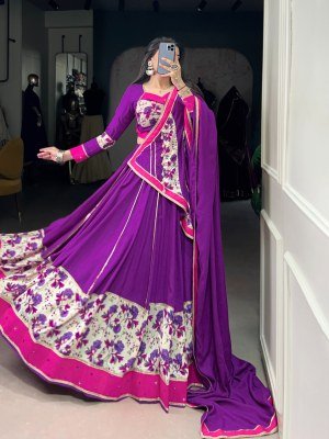 DN1618PRL Pure Rayon Navratri Lehenga Choli with Mirror Hand Work lehenga choli