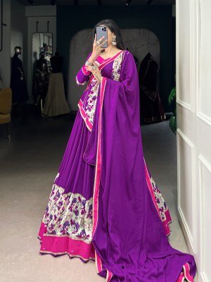 DN1618PRL Pure Rayon Navratri Lehenga Choli with Mirror Hand Work lehenga choli