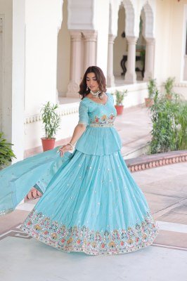 DN5058 Premium Designer Gold Crush Sequins Embroidered Readymade Lehenga Choli Set lehenga choli