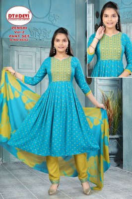 DNo 8692 by Zenshi vol 2 Reyon printed kurti pant and dupatta catalogue readymade suit catalogs