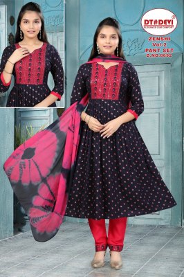 DNo 8692 by Zenshi vol 2 Reyon printed kurti pant and dupatta catalogue readymade suit catalogs