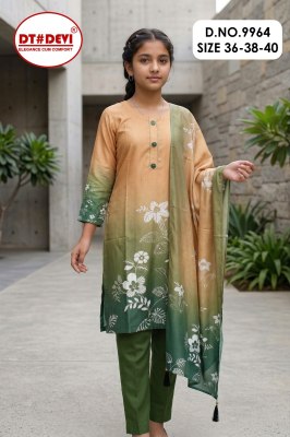 DT Devi Dakshana Digital Berlin Print Handwork Pant Set Collection kurti pant with dupatta Catalogs