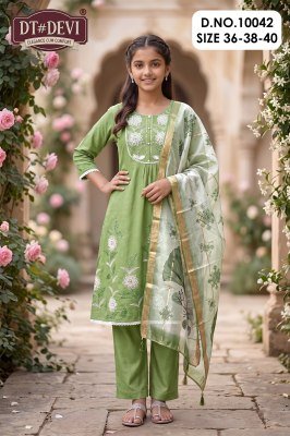 DT Devi Mrinali-2 Roman Silk Pant Set with Digital Dupatta kurti pant with dupatta Catalogs