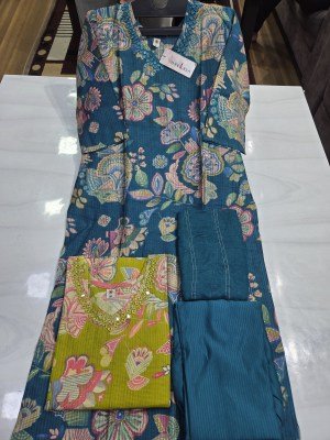 DVEEJA FASHION SENORITA Berline Print 3-Piece Suit with Dupatta Size wise Combo Set
