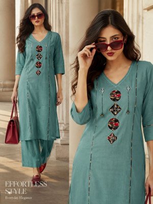 Daboo Cotton 2-Piece Handwork & Patchwork Kurti Set kurtis catalogs