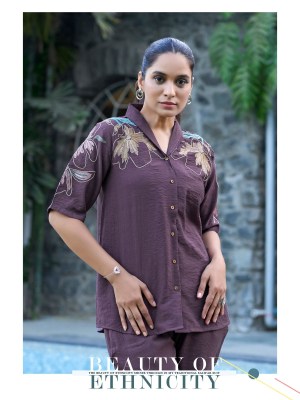 Daizy by Mittoo Viscorse thread hand work Fancy co ord set catalogue at affordable rate co ord set catalogs