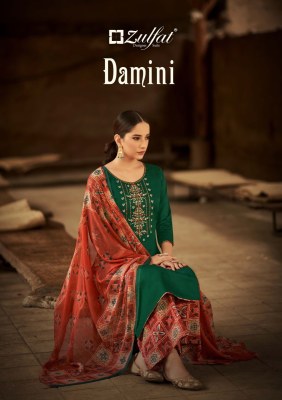 Damini by Zulfat pure heavy jam cotton with embroidered unstitched dress material catalogue at wholesale price Amavi