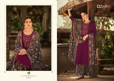 Damini by Zulfat pure heavy jam cotton with embroidered unstitched dress material catalogue at wholesale price salwar kameez catalogs