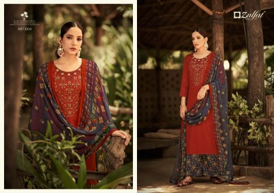 Damini by Zulfat pure heavy jam cotton with embroidered unstitched dress material catalogue at wholesale price salwar kameez catalogs