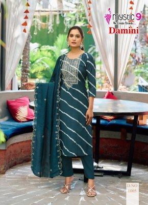 Damini vol 1 by Mystic 9 Premium quality Lehariya printed readymade suit catalogue at affordable rate readymade suit catalogs