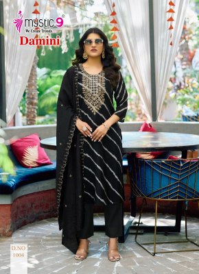 Damini vol 1 by Mystic 9 Premium quality Lehariya printed readymade suit catalogue at affordable rate readymade suit catalogs