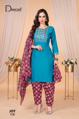 Dee Cee Joy Vatican Embroidered Patiala Suit Set  Computer Embroidery Neck And Border  Cotton Print Patiala And Dupatta Wholesale kurtis catalogs