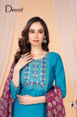 Dee Cee Joy Vatican Embroidered Patiala Suit Set  Computer Embroidery Neck And Border  Cotton Print Patiala And Dupatta Wholesale kurtis catalogs