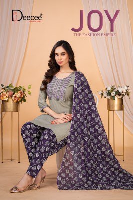 Dee Cee Joy Vatican Embroidered Patiala Suit Set  Computer Embroidery Neck And Border  Cotton Print Patiala And Dupatta Wholesale kurtis catalogs