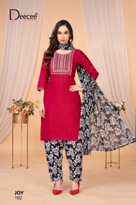 Dee Cee Joy Vatican Embroidered Patiala Suit Set  Computer Embroidery Neck And Border  Cotton Print Patiala And Dupatta Wholesale kurtis catalogs