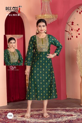 Dee Cee Palmer Screen Print Straight Long Kurti  Wholesale  kurtis catalogs