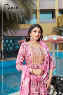   DeeCee Hitakashi Festive Flair Rayon Naira Top with Daman And Sequins  Heavy Printed Bottom  Shibori Naznin Dupatta Wholesale kurtis catalogs