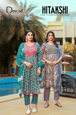   DeeCee Hitakashi Festive Flair Rayon Naira Top with Daman And Sequins  Heavy Printed Bottom  Shibori Naznin Dupatta Wholesale kurtis catalogs