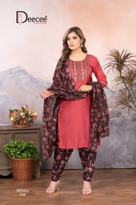 DeeCee Rinku Designer Vatican Embroidered Patiala Suit Computer Embroidery Neck Sleeve Border Full Cotton Print Patiala And Dupatta Wholesale kurtis catalogs