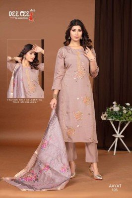 Deecee Aayat Premium Roman Silk Kurti with 3/4 Lace Sleeves, Khatwork Panel Bottom And Digital Printed Dupatta Wholesale kurtis catalogs