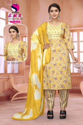 Deepika by Samara heavy capsule foil print kurti pant and dupatta catalogue at amaviexpo  readymade suit catalogs