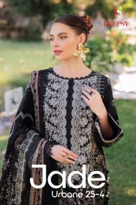Deepsy Jade Urban Lawn 25 4 Unstitched Heavy Embroidered Cotton Lawn Suit with Digital Chiffon Dupatta Wholesale Deepsy suits