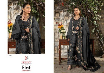 Deepsy Suits ELAF Premium-3 Luxury Lawn Pure Cotton Embroidered Dress Material dress material catalogs