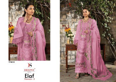 Deepsy Suits ELAF Premium-3 Luxury Lawn Pure Cotton Embroidered Dress Material dress material catalogs