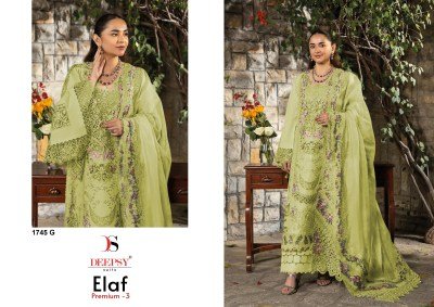 Deepsy Suits ELAF Premium-3 Luxury Lawn Pure Cotton Embroidered Dress Material dress material catalogs