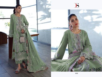 Deepsy Suits Elan Lawn 4 Embroidered Unstitched Cotton Set with Digital Print Dupatta Wholesale dress material catalogs