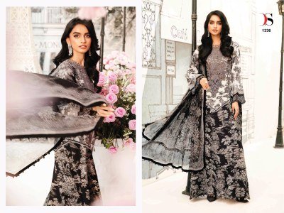 Deepsy Suits Maria B. Mprint 25 2  Unstitched Cotton Suit with Embroidered Top And Chiffon Dupatta Wholesale dress material catalogs