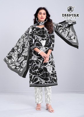 Deeptex Aaliza Black & White Vol-4 Pure Cotton Kurti Pant Set with Dupatta kurti pant with dupatta Catalogs