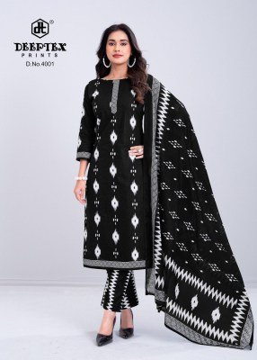 Deeptex Aaliza Black & White Vol-4 Pure Cotton Kurti Pant Set with Dupatta kurti pant with dupatta Catalogs