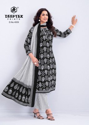 Deeptex Aaliza Black & White Vol-4 Pure Cotton Kurti Pant Set with Dupatta kurti pant with dupatta Catalogs