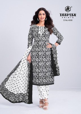 Deeptex Aaliza Black & White Vol-4 Pure Cotton Kurti Pant Set with Dupatta kurti pant with dupatta Catalogs