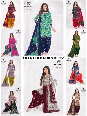 Deeptex Batik Plus Vol 32 Premium Cotton Dress Material Catalog Wholesale dress material catalogs