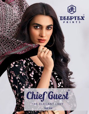 Deeptex Chief Guest Vol-44 Heavy Cotton Dress Material Collection wholesale catalogs