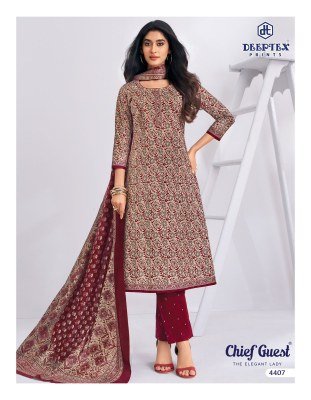 Deeptex Chief Guest Vol-44 Heavy Cotton Dress Material Collection dress material catalogs