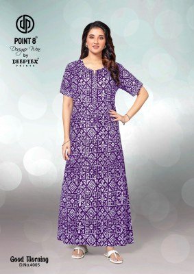Deeptex Good Morning Vol 4 Cotton Nighty Top  Pure Cotton Printed Nighties with Pocket  Seamless Front And Back  Kilometre Cut Stitching Wholesale night wear catalogs