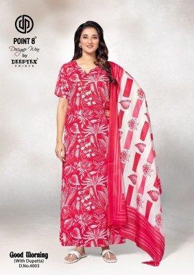 Deeptex Good Morning Vol 4 Premium Cotton Nighty with Jointless Front And Back Pocket   Printed Dupatta Wholesale night wear catalogs