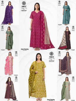 Deeptex Good Morning Vol-6 Pure Cotton Nighty Gown with Dupatta night wear catalogs