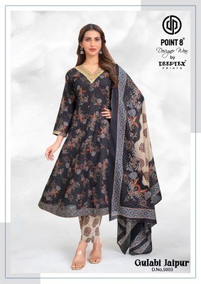 Deeptex Gulabi Jaipur Vol 5 Cotton Anarkali Kurti Pant Set with Dupatta (L–3XL) fancy Anarkali suit catalogs