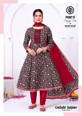 Deeptex Gulabi Jaipur Vol-7 3-Piece Anarkali Kurti Pant Dupatta Set kurti pant with dupatta Catalogs