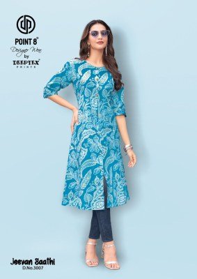 Deeptex Jeevan Saathi Vol 3 Cotton Long Kurti A Line with Flare Wholesale Ethnic Wear Catalog kurtis catalogs