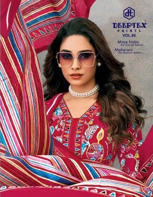 Deeptex Miss India Vol 95 Dress Material Pure Cotton Catalogue Wholesale Rate  Deeptex suits 