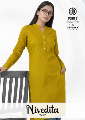 Deeptex Nivedita Vol 7 Cotton Flex Readymade Kurti Collection Catalogue kurtis catalogs