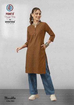 Deeptex Nivedita Vol 7 Cotton Flex Readymade Kurti Collection Catalogue kurtis catalogs