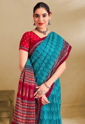 Deeptex Prime Time Vol-21 Heavy Cotton Printed Saree with Printed Blouse sarees catalogs