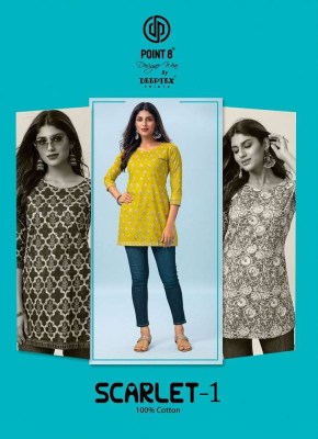Deeptex Scarlet Vol 1 pure Cotton tunic Short Tops collection kurtis catalogs